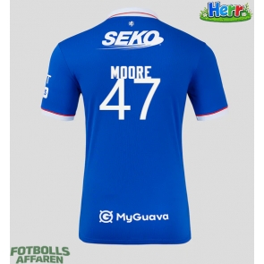 Rangers Mikey Moore #47 Hemmatröja 2025-26 Kortärmad